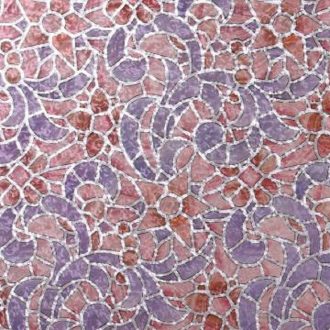 Kék-rózsaszín ólomüveg mintás fólia ablakra