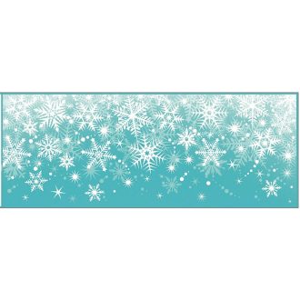   Jégvirágok és hópelyhek csillogása, üvegmatrica sztatikus