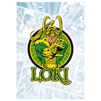 Loki klasszikus képregény, gyerekszoba falmatrica