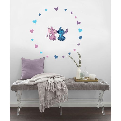 Stitch és Angel - Cuki páros, gyerekszoba falmatrica
