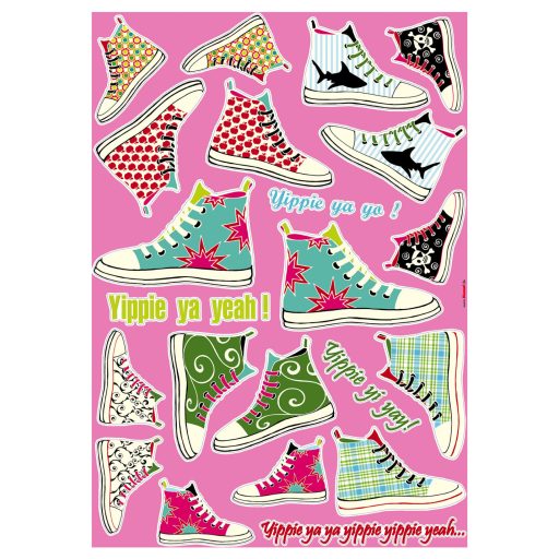 Edzőcipő, falmatrica