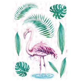   Pihepárnás flamingó nyugalom – trópusi hangulat falra  