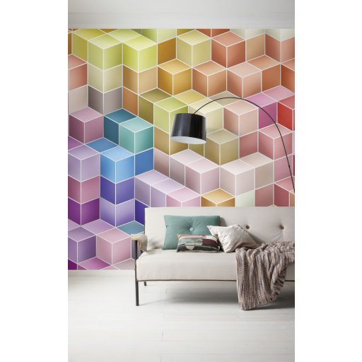 Pasztell színű kockák, poszter tapéta