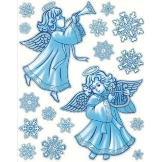   Megjöttek az angyalok, újrahasználható karácsonyi matrica