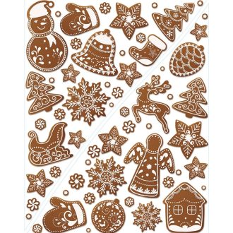 Barna karácsony, sarokminta üvegfelületre