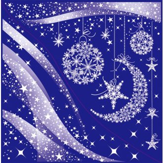 Hold csillagokkal, glitteres sztatikus ablakmatrica