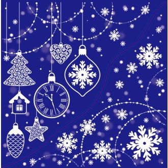 Karácsonyi függők, ragasztómentes glitteres ablakmatrica