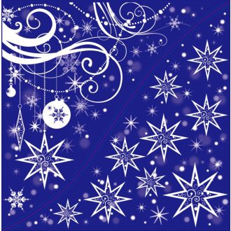 Csillogós téli éjjel, sztatikus ablakmatrica glitterrel