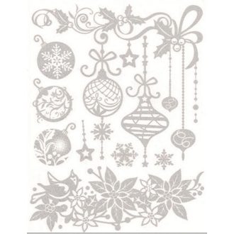 Csillogó karácsony, újrahasználható ablakmatrica