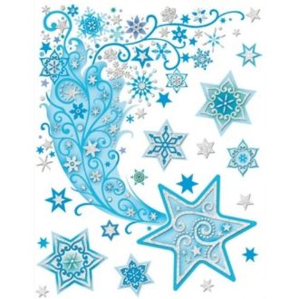 Karácsony éjjeli üstökös, matrica üvegre