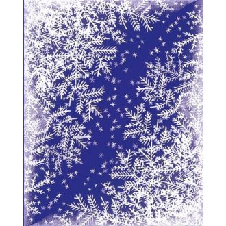 Fenyőágak, sztatikus téli sarokminta ablakra