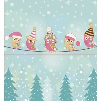 Kismadarak sapkákban, csillámos ablakmatrica gyerekeknek