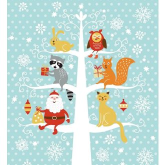   Fán ücsörgők, díszítő sztatikus ablakfólia gyerekeknek