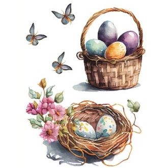 Húsvét napja, csillámos sztatikus ablakmatrica