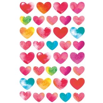 Csillámos szív formájú dekormatricák