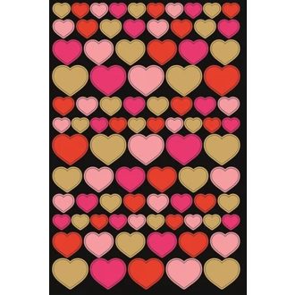 Színes szívek, dekormatrica