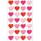3D színes szívecskék, öntapadós dekormatrica