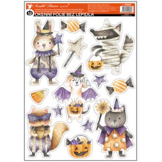 Halloween1, csillámos ablakmatrica