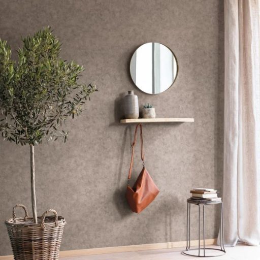 Beton UNI tapéta - Mély szürkésbarna