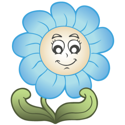 Kék virágcsokor, falmatrica