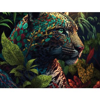 Art leopárd, fotótapéta festett hatással