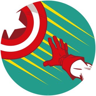   Bosszúállók Amerika Kapitány pajzsa pop art, vlies falmatrica
