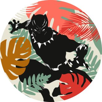 Téli Trópusok Fekete Párduc, vlies falmatrica