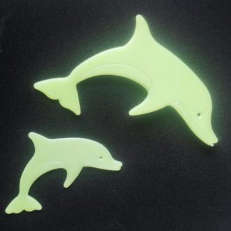 Éjjel világító delfinek, 3D dekoráció
