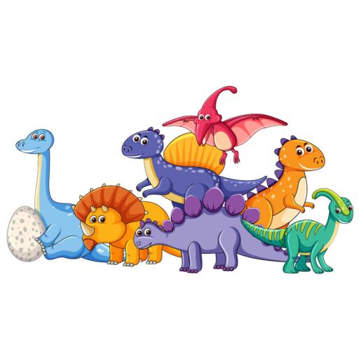 Dínó-rakás, gyerekszoba falmatrica