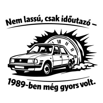 Időutazó, vicces matrica autóra