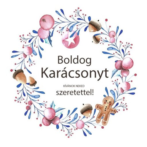 Karácsonyi vintage, dekorációs matrica ablakra vagy kirakatra