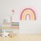 Festett szivárvány - mályva, gyerekszoba falmatrica