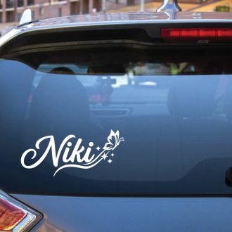 Niki, bájos névmatrica az autódra