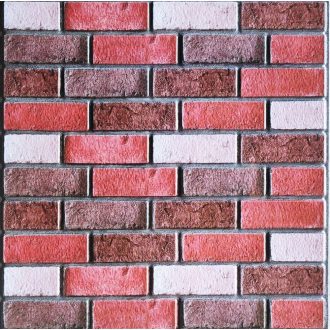 Vörös árnyalatok téglamintás 3D öntapadós falpanel