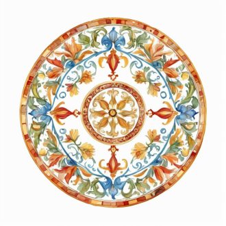 Ana Carolina portugál minta, kör alakú falmatrica