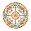 Ana Carolina portugál minta, kör alakú falmatrica