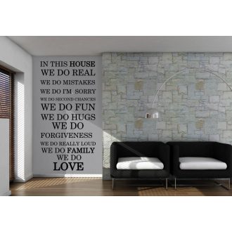 In this house..., szöveges falmatrica