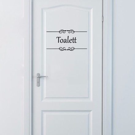 Toalett felirat ajtóra, matrica a Dekormatricák Webáruházban