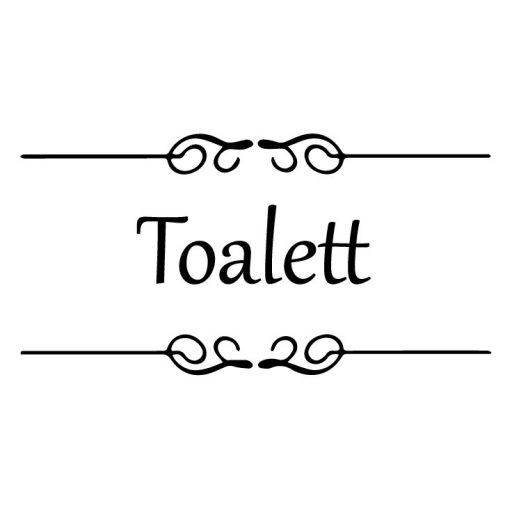 Toalett felirat ajtóra