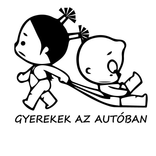 Gyerekek az autóban, autómatrica