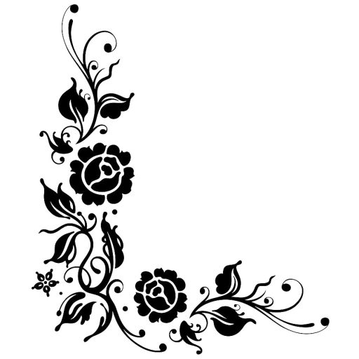 Rózsák sarokmintában, autómatrica