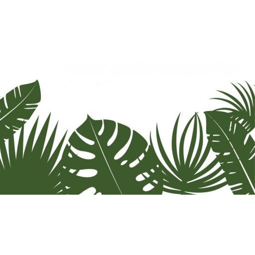 Trópusi növények színes ablakmatrica