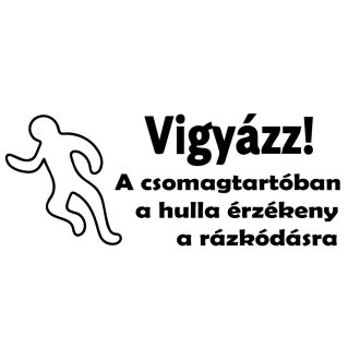 Csomagtartóban a hulla, vicces matrica autóra