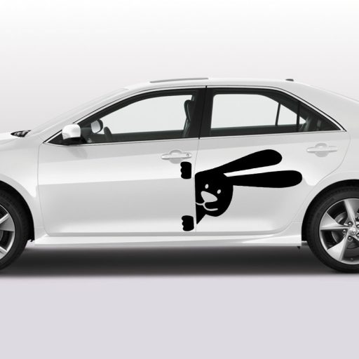 Kapaszkodó nyuszi, autómatrica