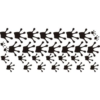 Béka lábnyomok, falmatrica csomag