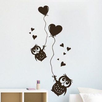 Baglyok lufikkal, baglyos falmatrica gyerekeknek