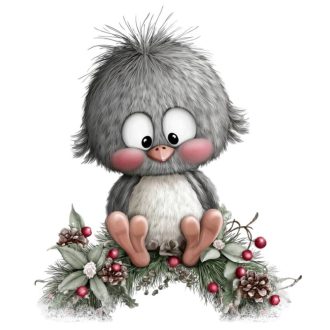 Koszorún ücsörgő kismadár, ragasztómentes ablakmatria