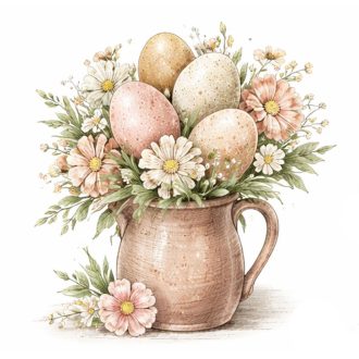 Húsvéti kancsó, ablakmatrica ragasztó nélkül