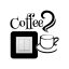 Coffee,villanykapcsoló matrica
