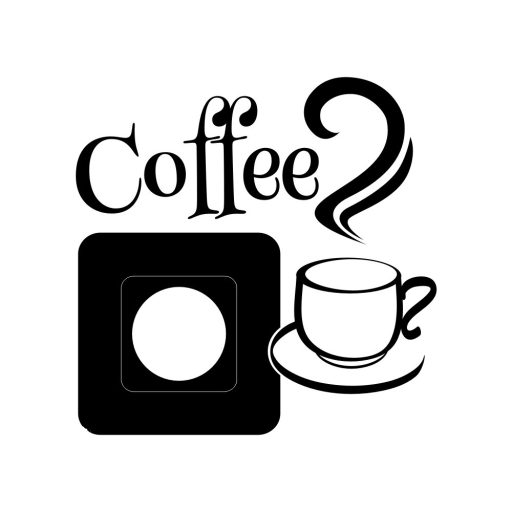 Coffee,villanykapcsoló matrica